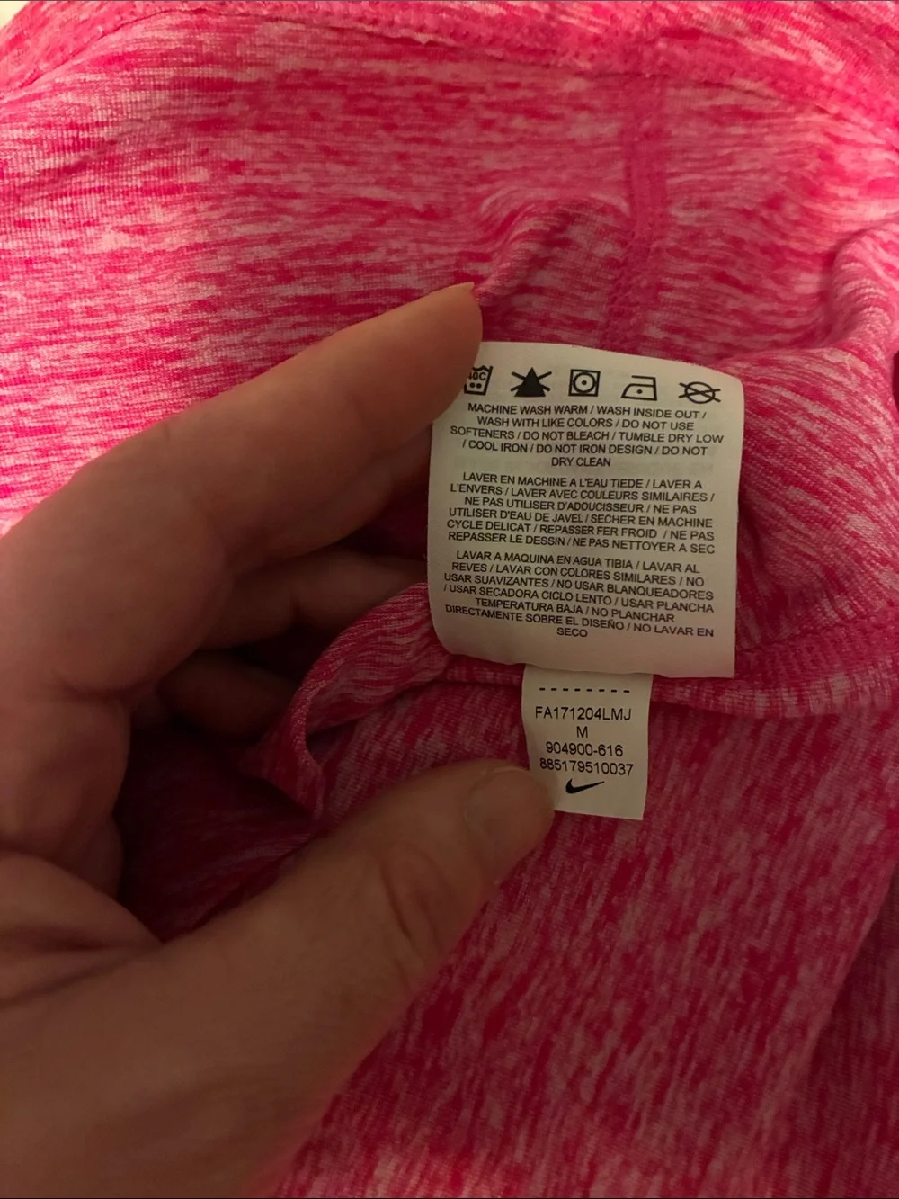 Nike Women’s Heather Pink Half-Zip Turtleneck Pullover